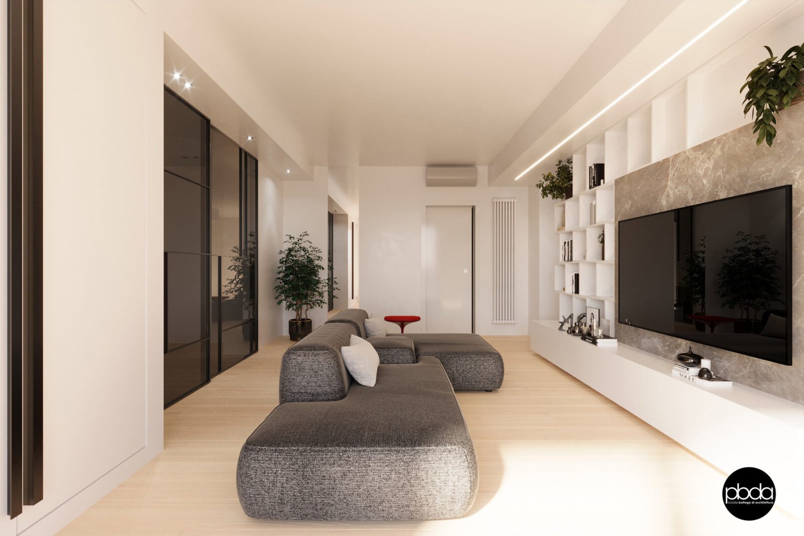 casa FA - simulazione di progetto del soggiorno